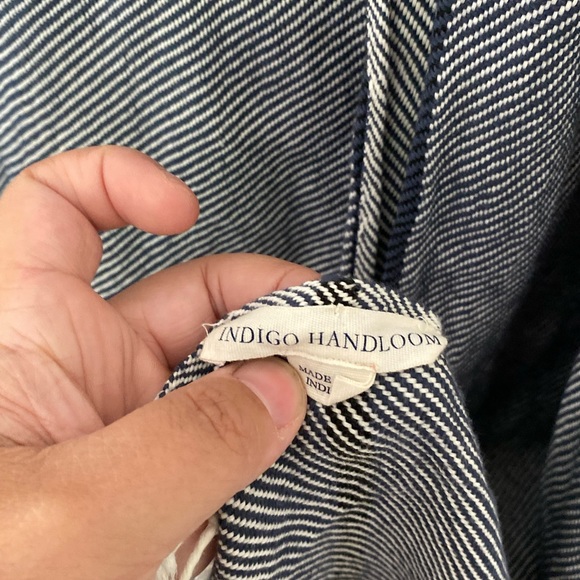 Indigo hand loom scarf - Picture 4 of 7